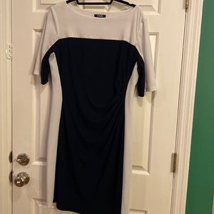 Beautiful navy and white dress